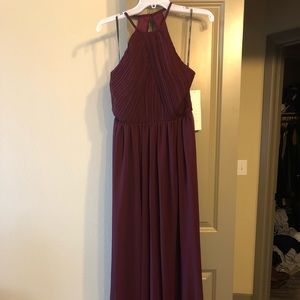 Maroon halter dress